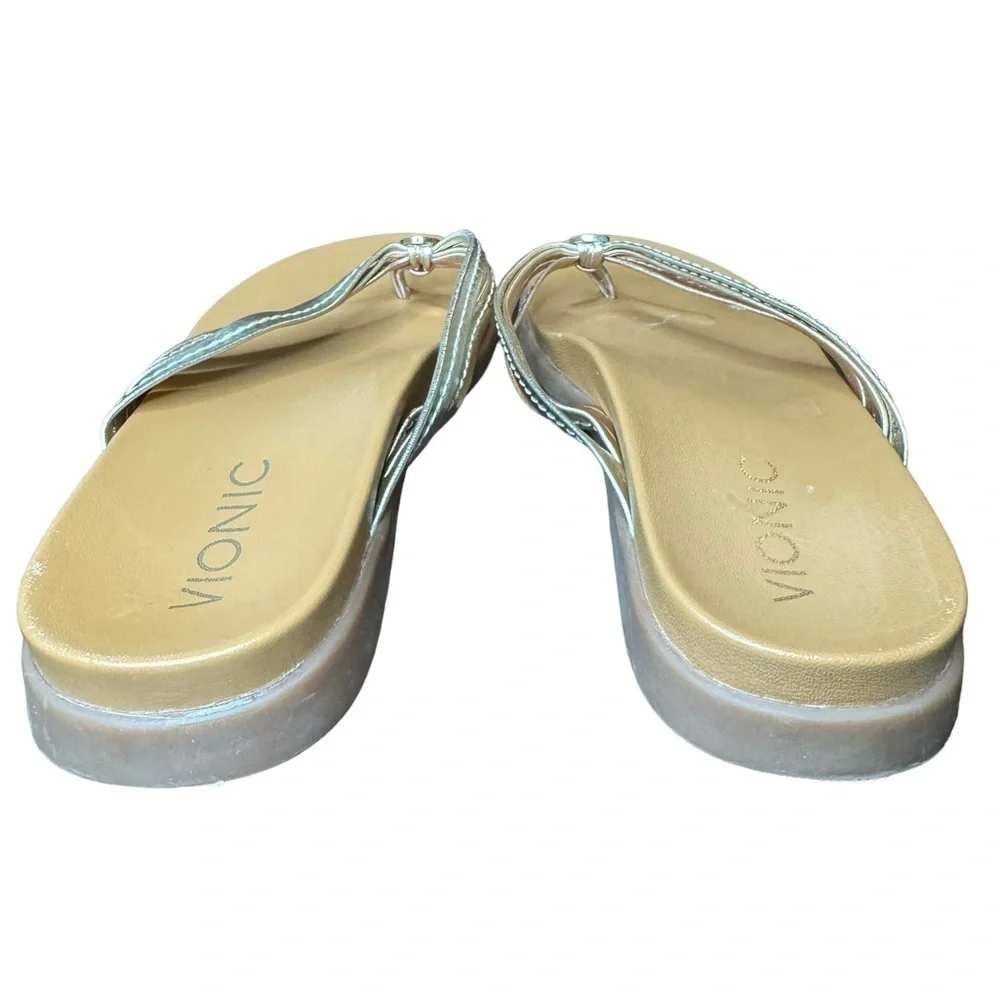 Vionic Palm Catalina Mixed Metallic Sandal size 7 Tan